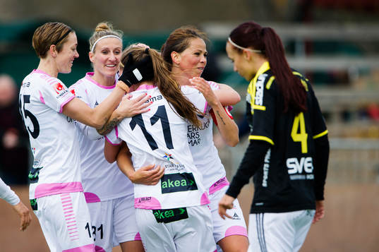 Rosengårds spelare jublar
