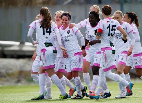 Rosengårds spelare jublar