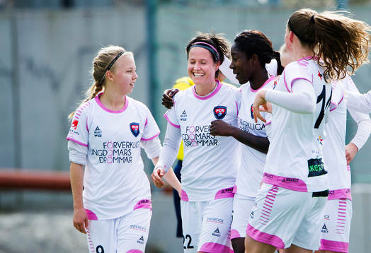 Rosengårds spelare jublar