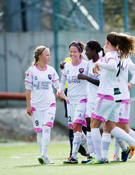Rosengårds spelare jublar