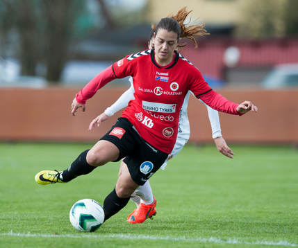 Kristianstads Marija Banusic i matchen i damallsvenskan i