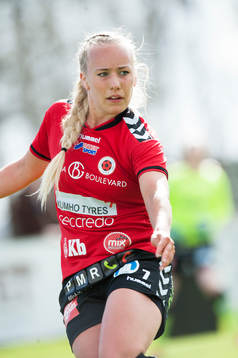 Kristianstads Elisa Vidarsdottir i matchen i damallsvenskan
