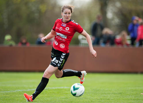 Kristianstads Mia Carlsson i matchen i damallsvenskan i