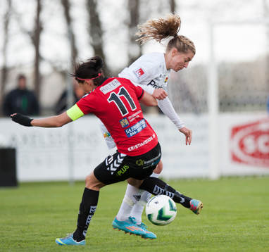 i matchen i damallsvenskan i fotboll mellan Kristianstad