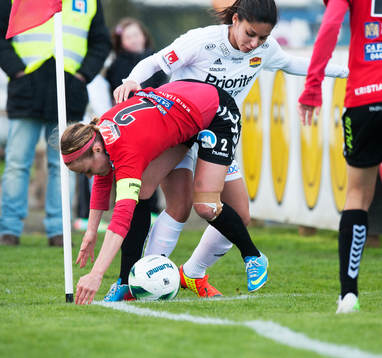 Kristianstads Sif Atladottir spelar av slutminuterna vid