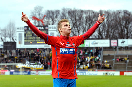 Helsingborgs Elias Andersson jublar