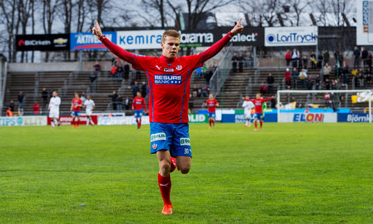 Helsingborgs Elias Andersson jublar