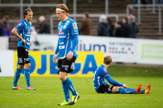 Halmstads Jesper Westerberg (th) och Fredrik Liverstam (tv)