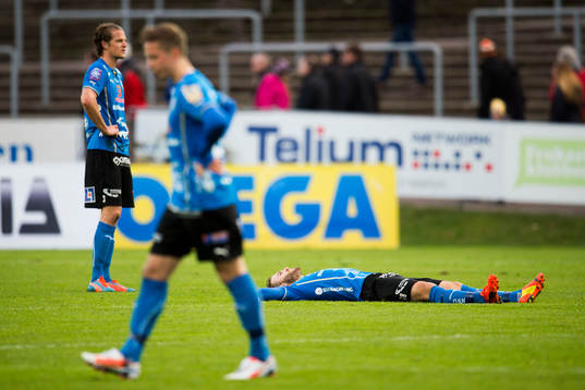 Halmstads Jesper Westerberg (th) och Fredrik Liverstam (tv)