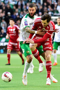 Hammarbys Nahir Besara och Degerfors Marcus De Bruin