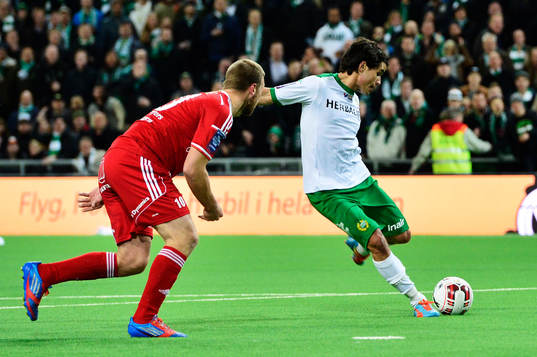 Degerfors Peter Samuelsson och Hammarbys Lars Mendonca