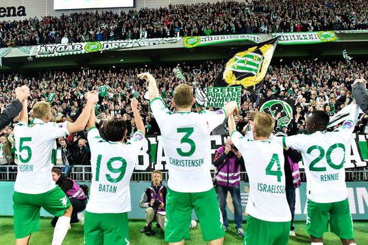 Hammarby spelare jublar
