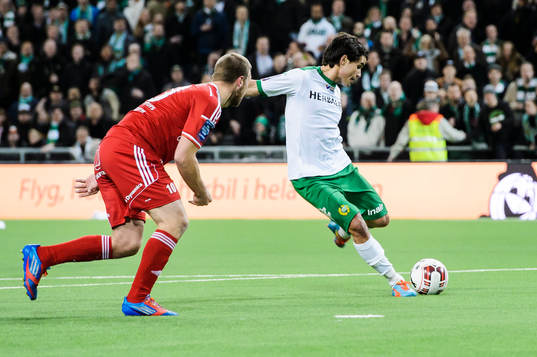 Degerfors Peter Samuelssonoch Hammarbys Lars Mendonca Fuhre