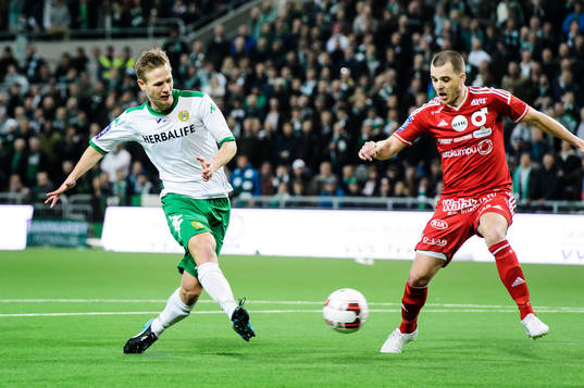 Hammarbys Erik Israelsson gör 5-0 och Degerfors Andreas