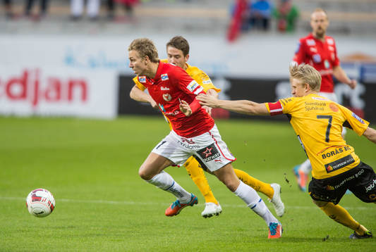 Kalmars Jonathan Ring och Elfsborgs Johan Larsson