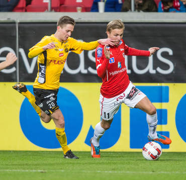 Elfsborgs Adam Lundqvist och Kalmars Jonathan Ring