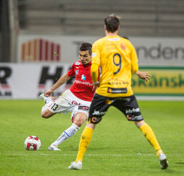 Kalmars Emin Nouri och Elfsborgs Lasse Nilsson