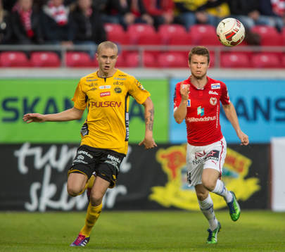 Elfsborgs Sebastian Holmén och Kalmars Måns Söderqvist