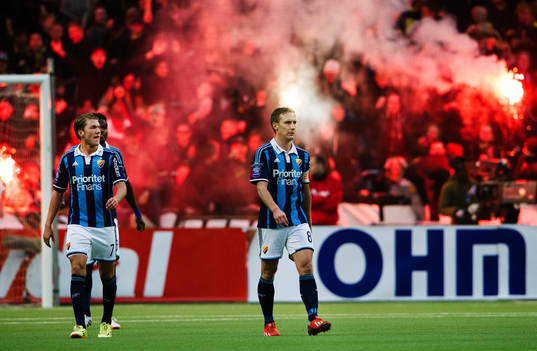 Djurgårdens Martin Broberg och Andreas Johansson deppar