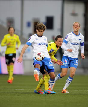Norrköpings Morten Morisbak Skjönsberg och Mjällbys