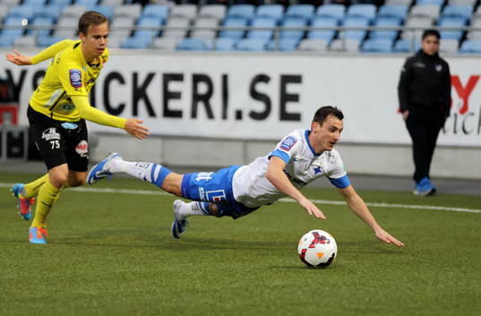 Mjällbys målgörare Andreas Blomqvist och Norrköpings