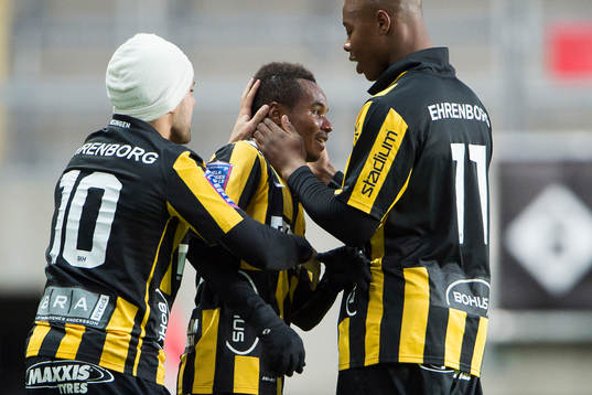 Häckens Nasiru Mohammed jublar