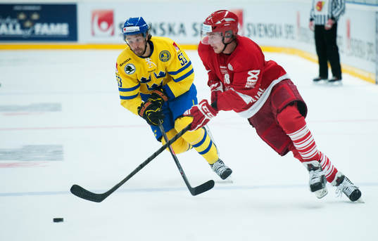 Sveriges Andreas Thuresson och Danmarks Frederik Storm i