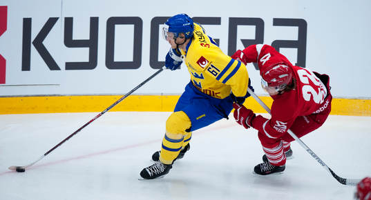 Sveriges Johan Ryno och Danmarks Sonny Hertzberg i