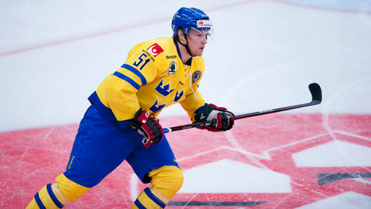Sveriges Jonas Ahnelöv i ishockeylandskampen mellan