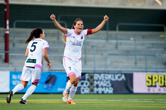 Rosengårds Sara Björk Gunnarsdottir jublar