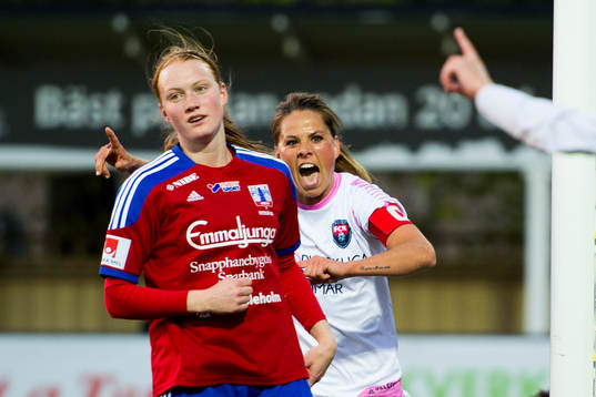 Rosengårds Sara Björk Gunnarsdottir jublar Vittsjös