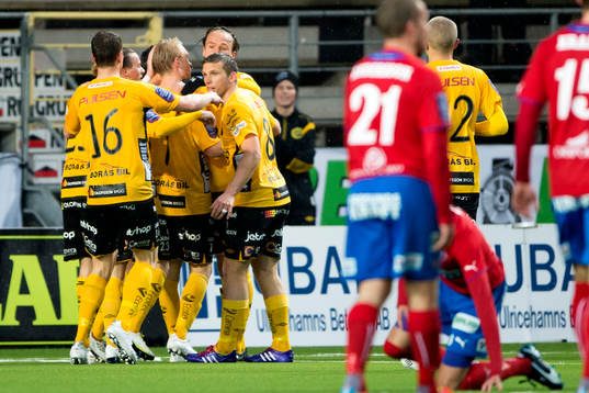 Jubel hos Elfsborgs spelarna