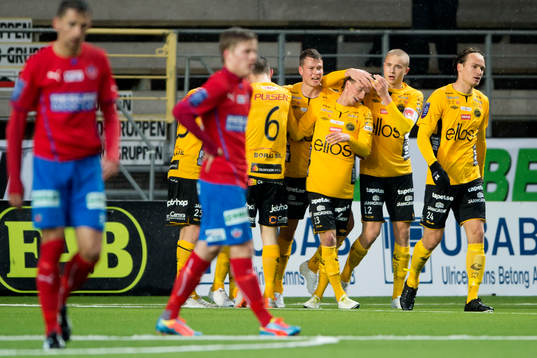 Jubel hos Elfsborgs spelarna
