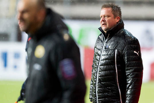 Helsingborgs Helsingborgs tränare Roar Hansen med