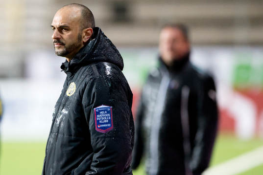 Elfsborgs tränare Jan Mian med Helsingborgs Helsingborgs