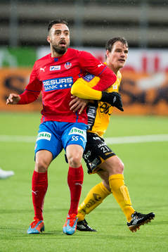 Helsingborgs Abdul Khalili och Elfsborgs Henning Hauger