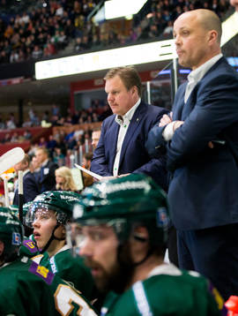 Färjestads Färjestads tränare Leif Carlsson och