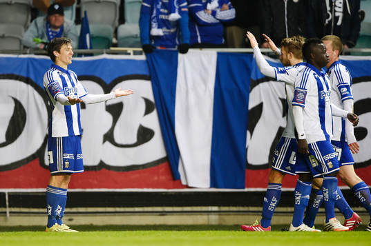 IFK Göteborgs Lasse Vibe  jublar