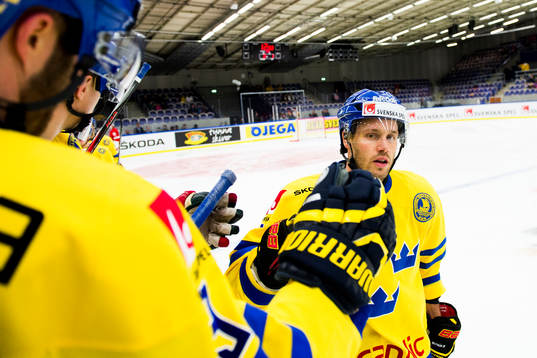Sveriges Jesper Ollas jublar