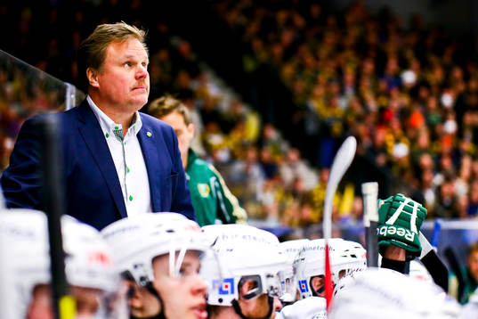 Färjestads tränare Leif Carlsson deppar