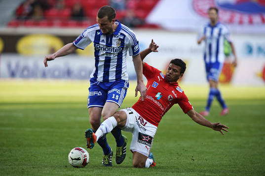 IFK Göteborgs Jakob Johansson och Kalmars Ismael Silva Lima
