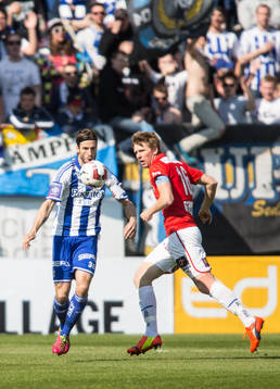 IFK Göteborgs Mattias Bjärsmyr och Kalmars David Elm