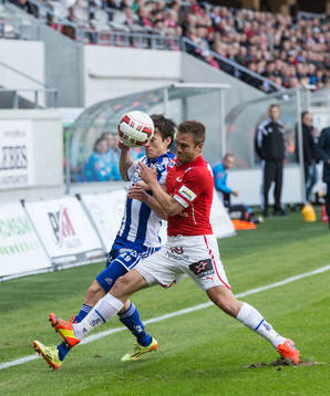 IFK Göteborgs Lasse Vibe och Kalmars Marcus Nilsson