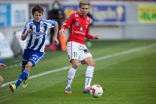 IFK Göteborgs Lasse Vibe och Kalmars Jonathan Ring