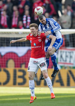 Kalmars David Elm och IFK Göteborgs Kjetil Waehler