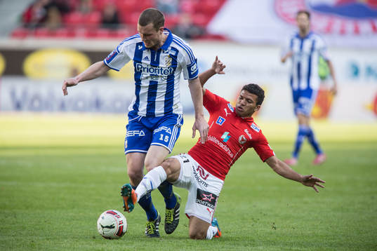 IFK Göteborgs Jakob Johansson och Kalmars Ismael Silva Lima