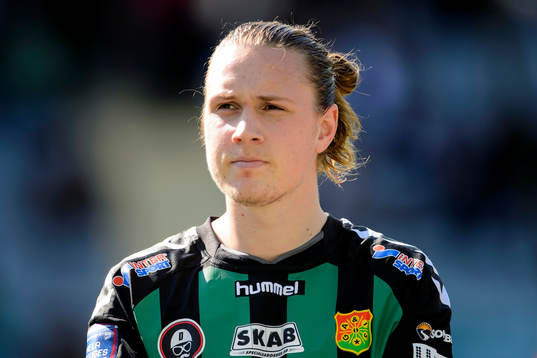 GAIS Marcus Översjö innan fotbollsmatchen i Superettan