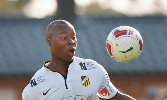 Häckens Carlos Strandberg i matchen i allsvenskan mellan