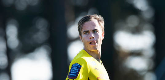 Mjällbys Andreas Blomqvist i matchen i allsvenskan mellan