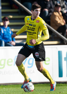 Mjällbys Lucas Grill  i matchen i allsvenskan mellan